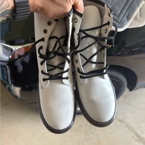 Dr. Martens White Leather Men's Boots